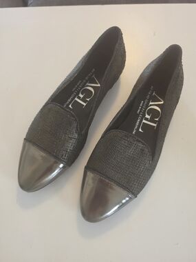 AGL Metallic-Accent Brown Loafers